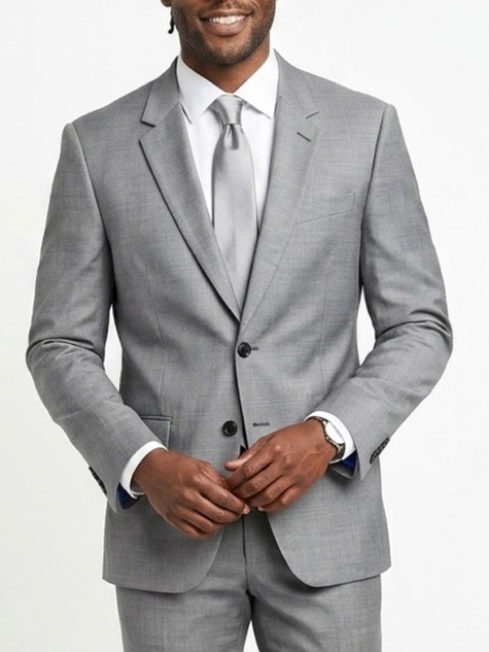 NWT Paul Smith The Soho Tailored Fit Grey Wool Suit Sz 40R